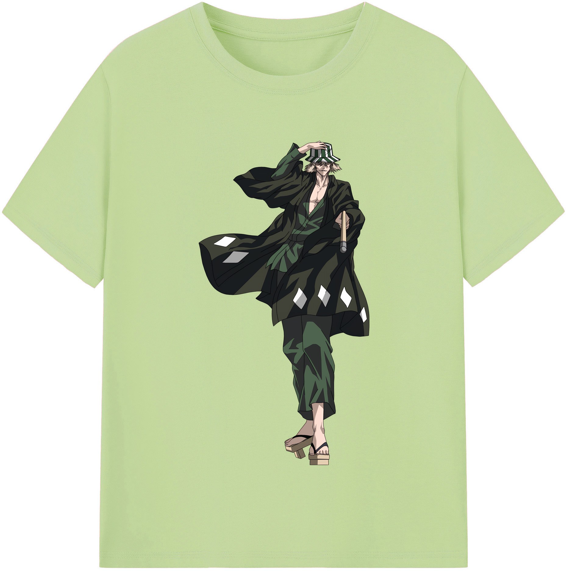 （画像用） "ブリーチ 浦原 喜助（うらはら きすけ） BLEACH Urahara Kisuke " 綿100％半袖Tシャツ（フロントプリント）